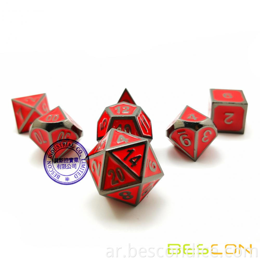 Enamel Andn Metal Dnd Dragon Dice Set 9